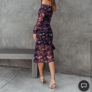 NWT Vici Rowena Floral Ruched Mini Dress